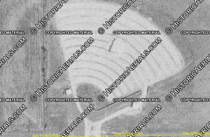 Pleasant Drive-In Theatre - 1972 Aerial (newer photo)